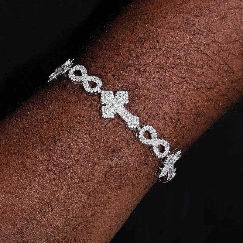 Infinity Cross Cuban Bracelet
