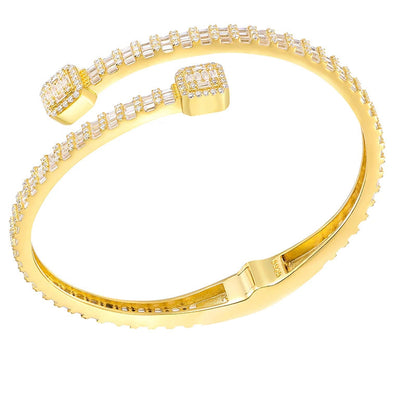 5.5 mm Baguette Cuff Bangle