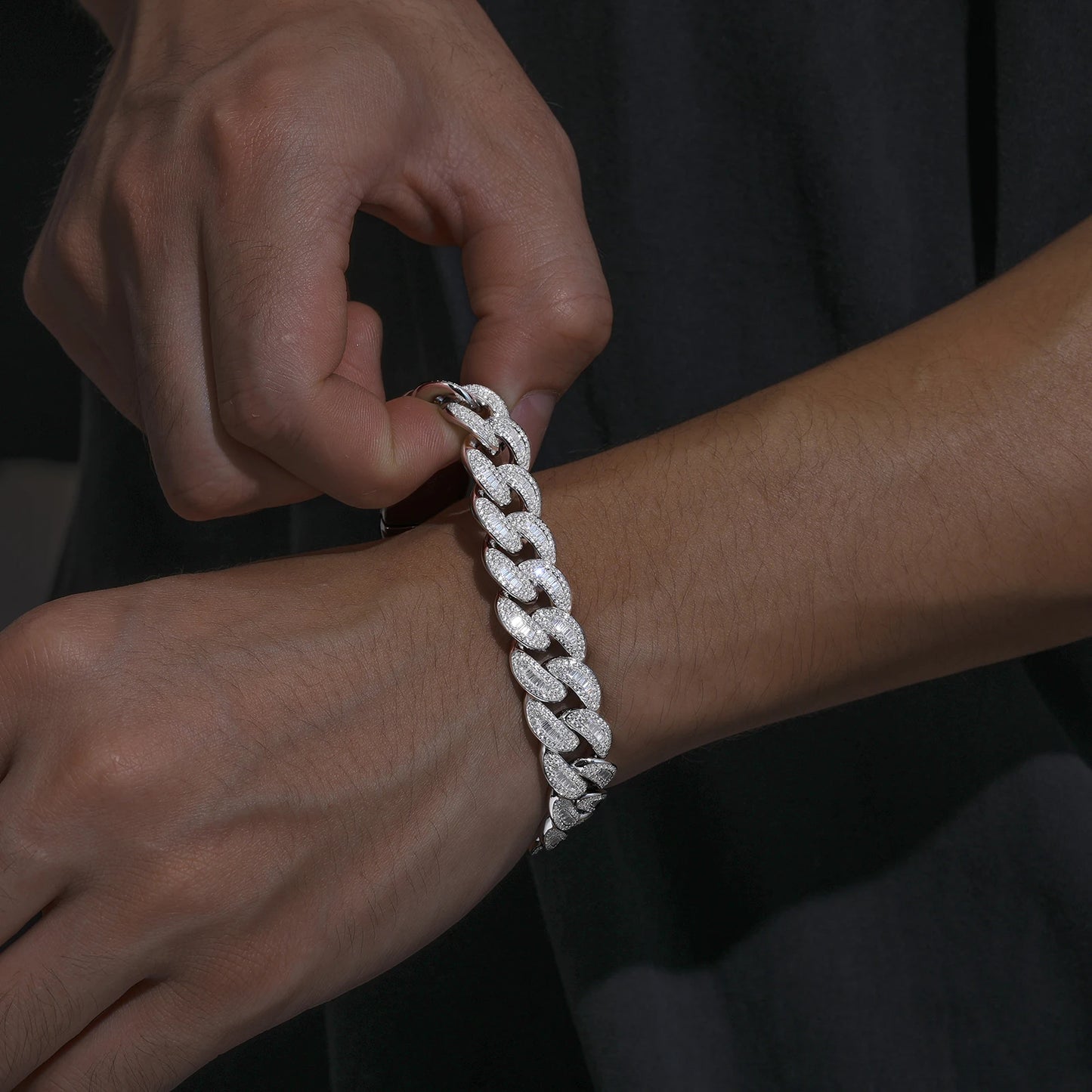 14mm Baguette Cuban Bracelet