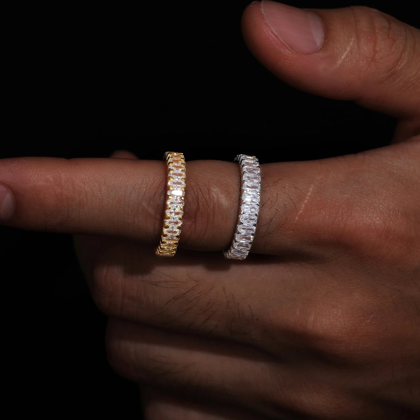 Round Cut Infinity Ring