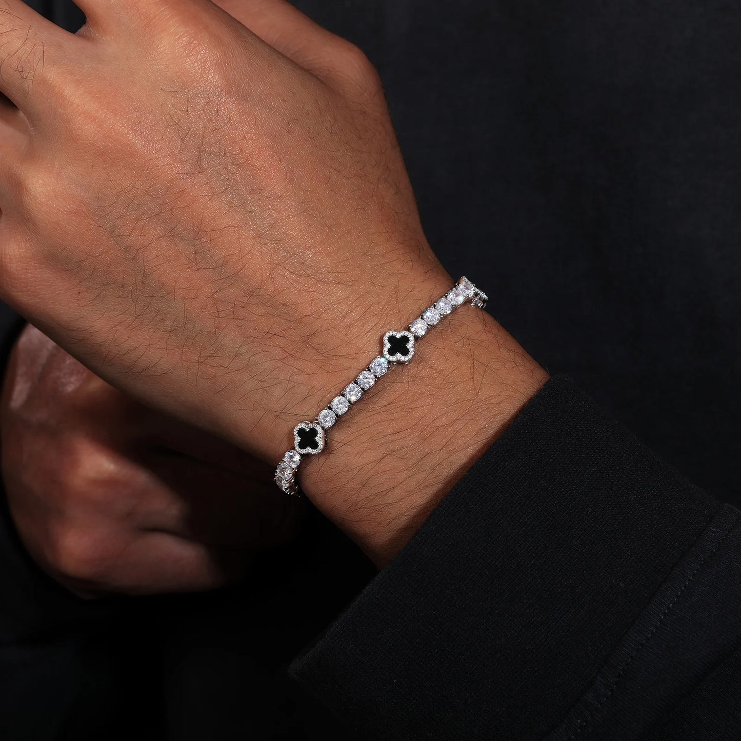 Clover Charm Tennis Bracelet