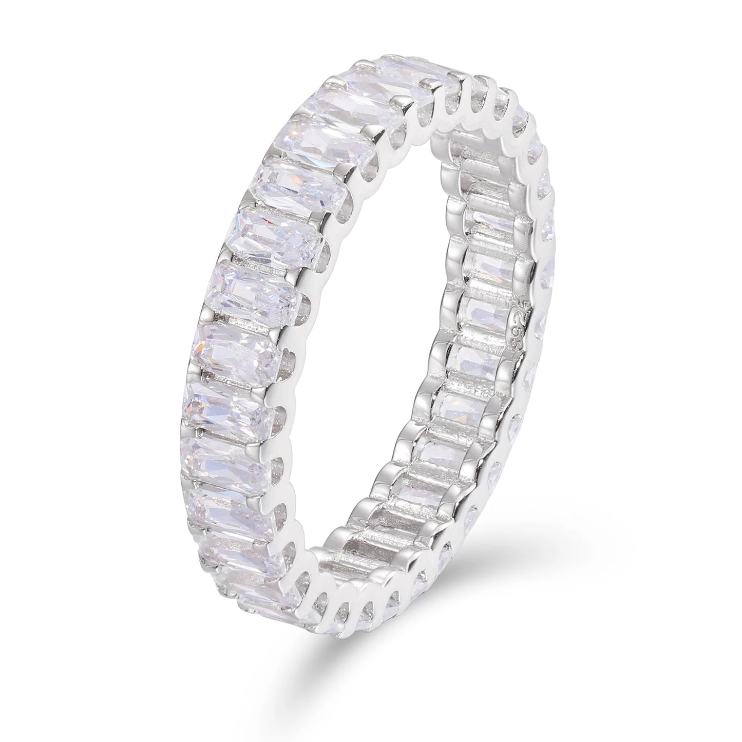 Emerald Cut Infinity Ring