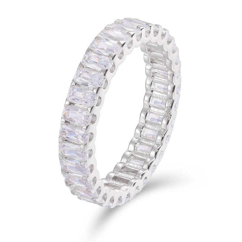 Emerald Cut Infinity Ring