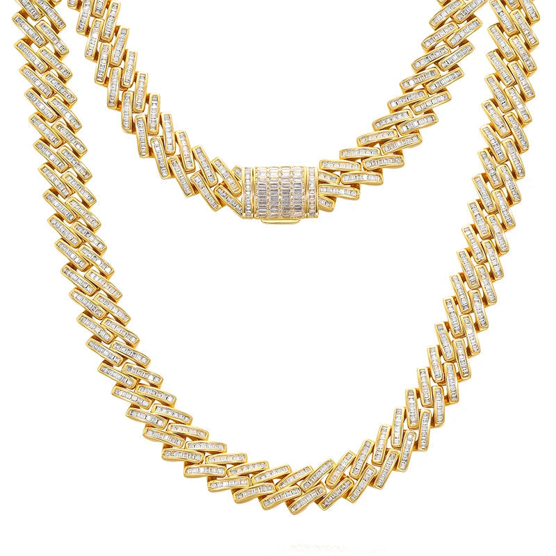 14mm Baguette Cuban chain