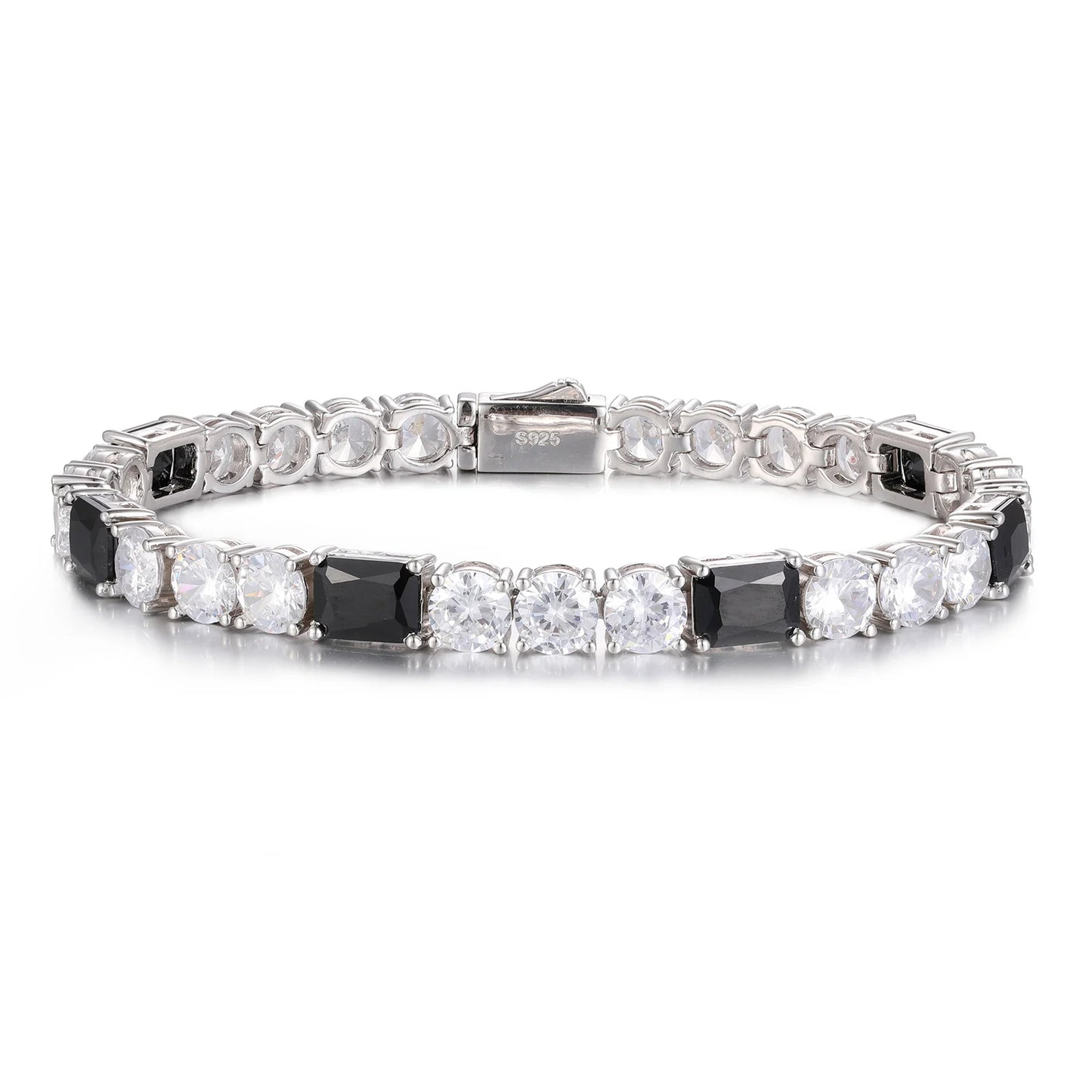 Black and White Tennis Bracelet