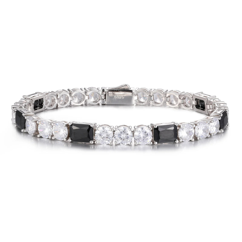 Black and White Tennis Bracelet