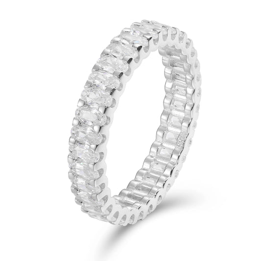 Oval Cut Infinity Ring