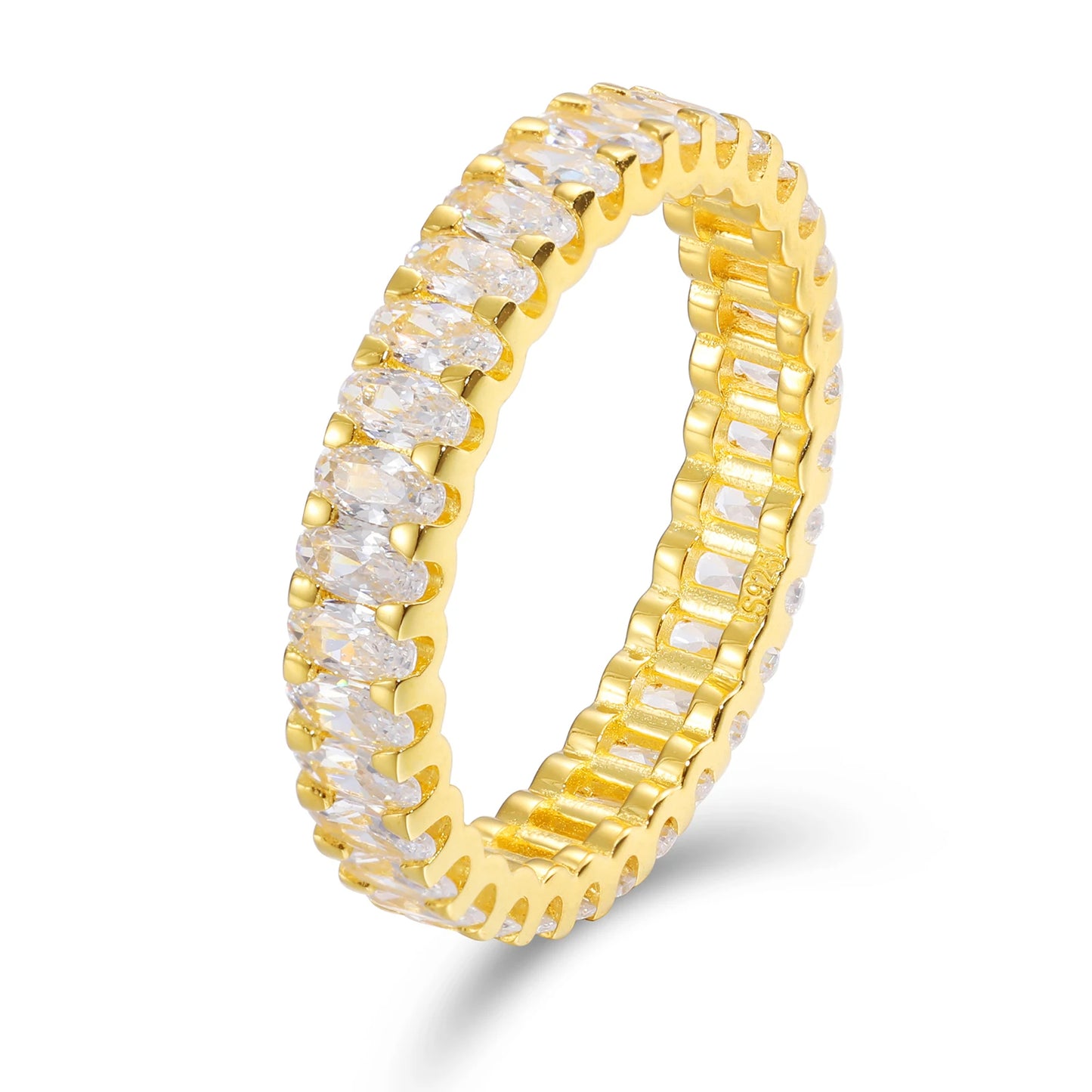 Oval Cut Infinity Ring