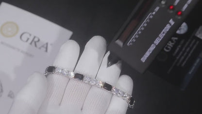 Black and White Tennis Bracelet