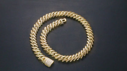 14mm Baguette Cuban chain