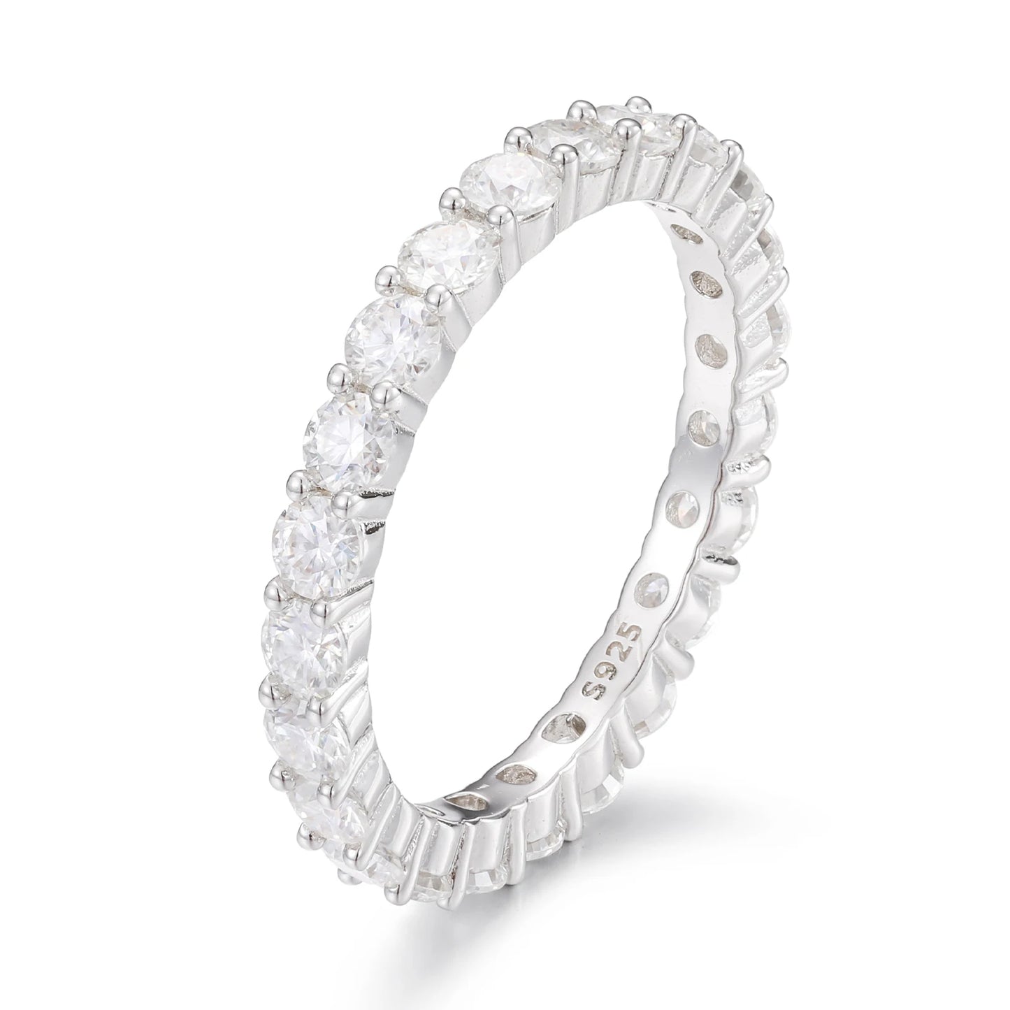 Round Cut Infinity Ring