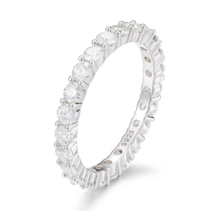 Round Cut Infinity Ring