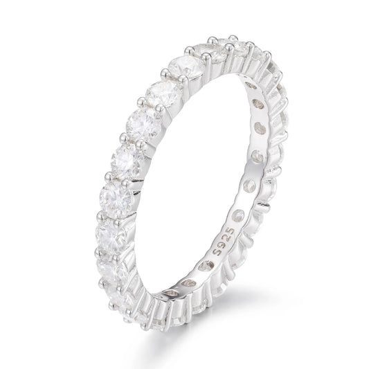 Round Cut Infinity Ring