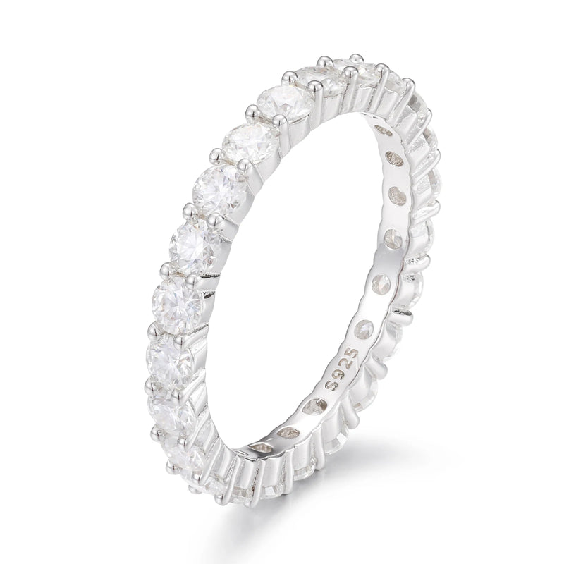 Round Cut Infinity Ring