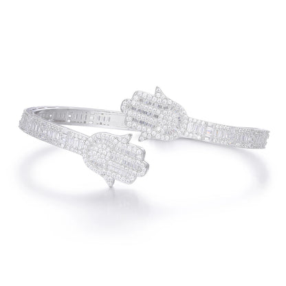 Hand Cuff Baguette Bangle