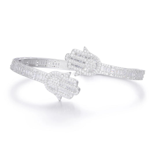 Hand Cuff Baguette Bangle