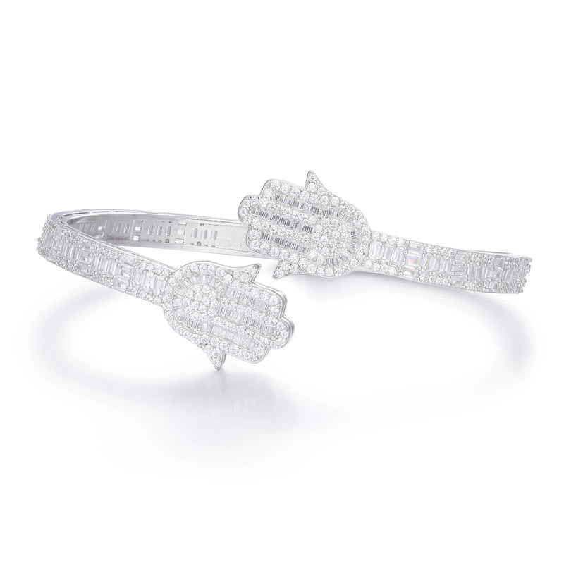 Hand Cuff Baguette Bangle