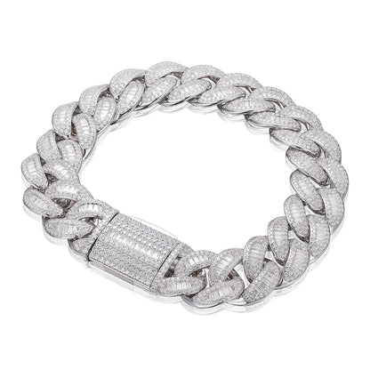 14mm Baguette Cuban Bracelet
