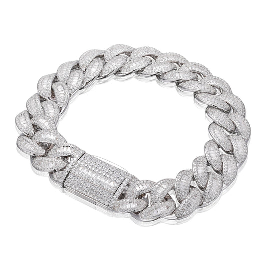 14mm Baguette Cuban Bracelet