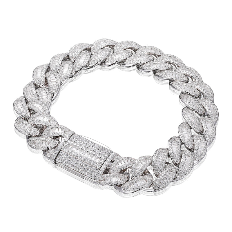 14mm Baguette Cuban Bracelet